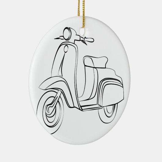  scooter keramisch ornament (Rechts)