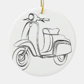  scooter keramisch ornament (Voorkant)