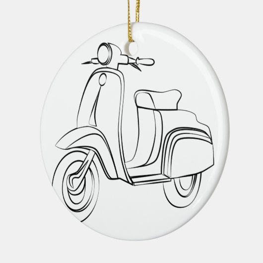  scooter keramisch ornament (Links)