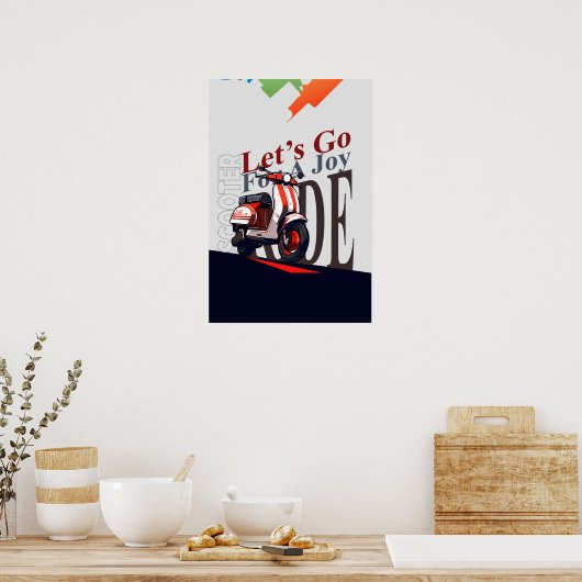 Scooter laat los poster (Keuken)