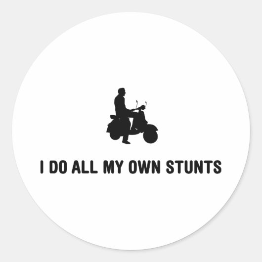 Scooter liefhebber ronde sticker (Voorkant)
