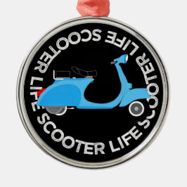Scooter Life Classic Retro Vintage Motor Style Metalen Ornament