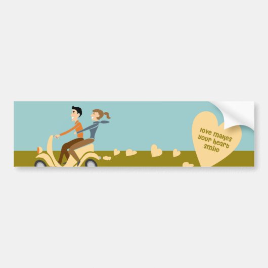 scooter love Bumpersticker (Voorkant)
