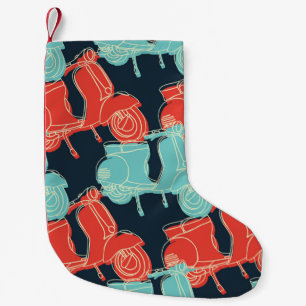 scooter met  kleurige handtekenmotor kleine kerstsok