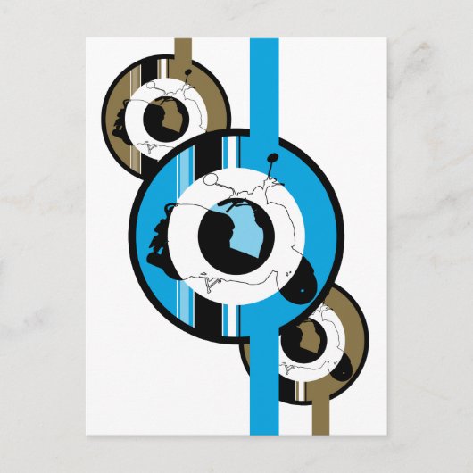 Scooter Mod Briefkaart Retro (Voorkant)