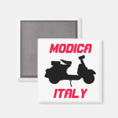 Scooter, Modica, Italië Magneet (Voorkant / Achterkant)