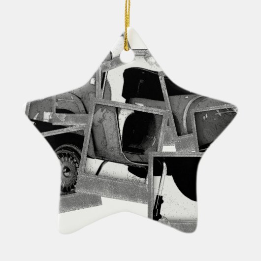 Scooter Montage Keramisch Ornament (Voorkant)