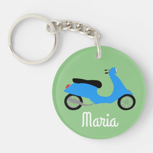 Scooter Moped Motorcycle CUSTOM Sleutelhanger (Voorkant)
