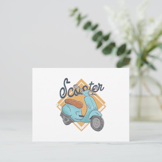 Scooter-motorfiets Briefkaart (Staand voorkant)