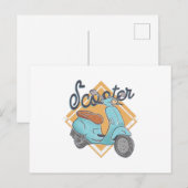 Scooter-motorfiets Briefkaart (Voorkant / Achterkant)
