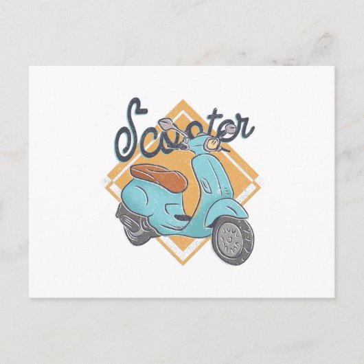 Scooter-motorfiets Briefkaart (Voorkant)