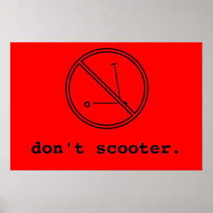 Scooter niet poster