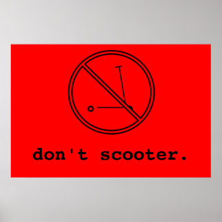 Scooter niet poster