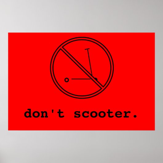 Scooter niet poster (Voorkant)