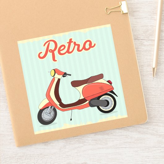 Scooter-ontwerp Retro Sticker (Notitieboek)