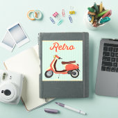 Scooter-ontwerp Retro Sticker (iPad Cover)