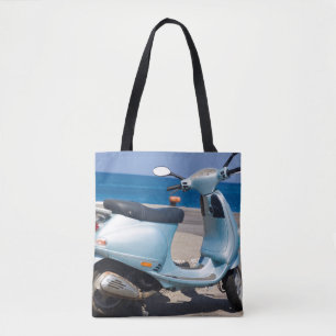 Scooter op de strand Ephesus, Turkije Tote Bag