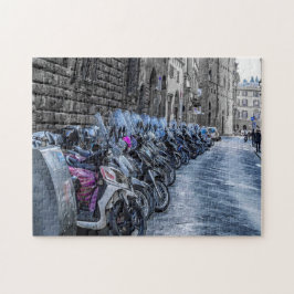 Scooter Parking in Florence Italië Foto Legpuzzel