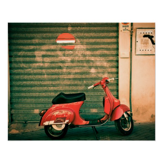  scooter | Perfect Poster | Rome Italië (Voorkant)