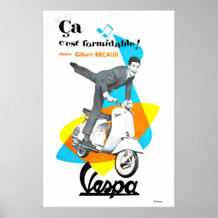 Scooter Poster Motor Scooter Kunst Retro Print