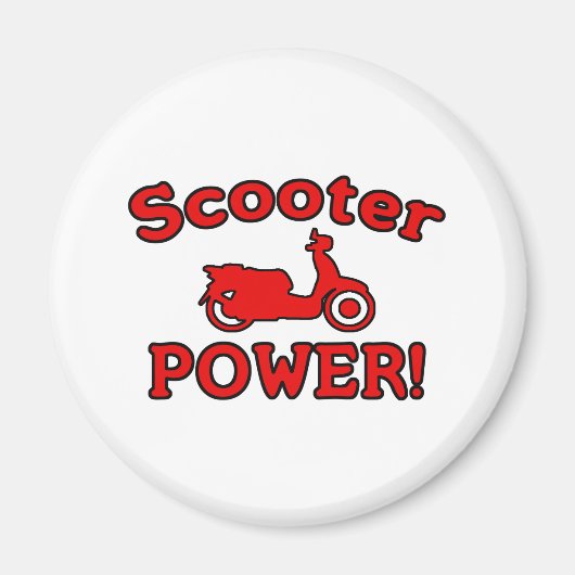 Scooter POWER! Magneet (Voorkant)