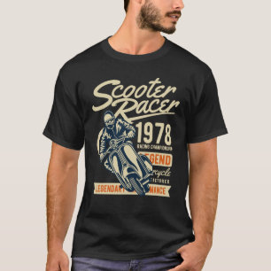 Scooter Racer  Retro Stijl T-shirt