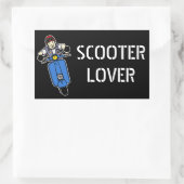 Scooter Rechthoekige Sticker (Tas)