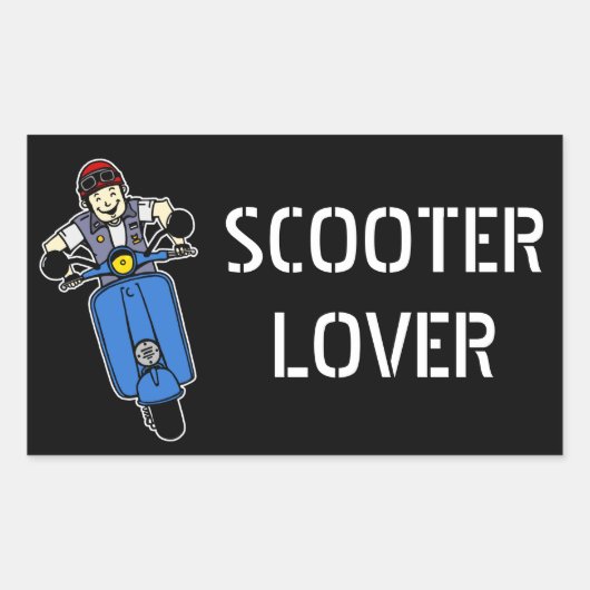 Scooter Rechthoekige Sticker (Voorkant)