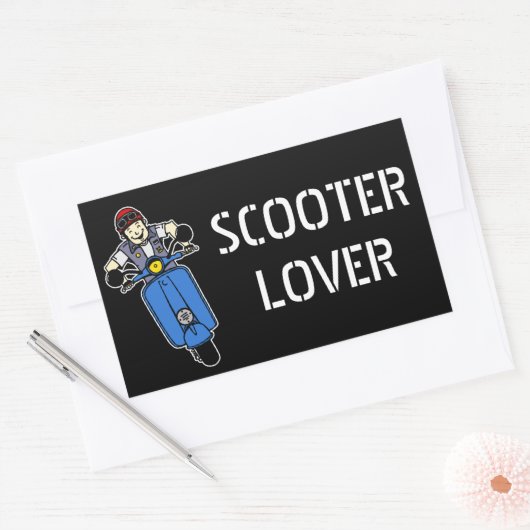 Scooter Rechthoekige Sticker (Envelop)