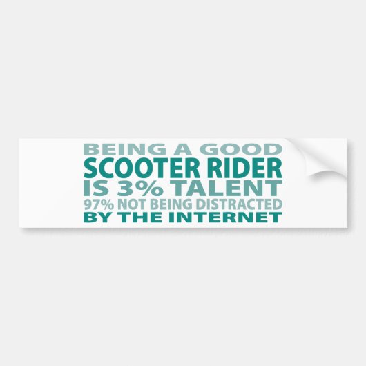 Scooter Rider 3% Talent Bumpersticker (Voorkant)