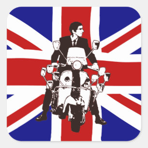 Scooter Rider UJ 2 vierkante stickers