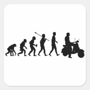 Scooter Rider Vierkante Sticker