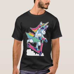 Scooter Riding Unicorn Mythical Creater Pegasus F T-shirt