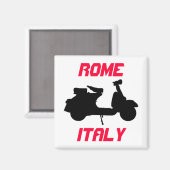Scooter, Rome, Italië Magneet (Voorkant / Achterkant)
