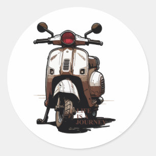 Scooter Ronde Sticker