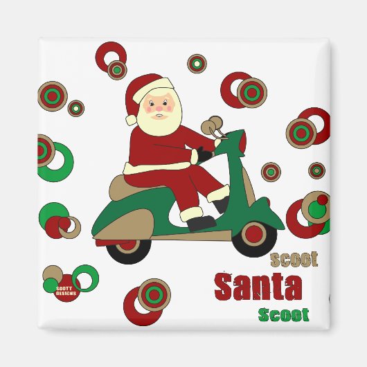 Scooter Santa Magnet (Voorkant)