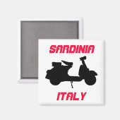Scooter, Sardinië, Italië Magneet (Voorkant / Achterkant)