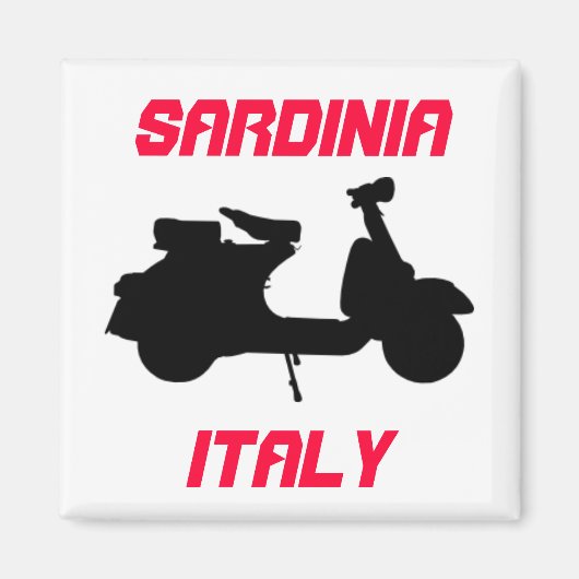 Scooter, Sardinië, Italië Magneet (Voorkant)