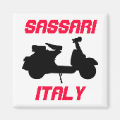 Scooter, Sassari, Italië Magneet (Voorkant)