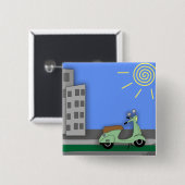 Scooter-scape Badge Vierkante Button 5,1 Cm (Voorkant /achterkant)