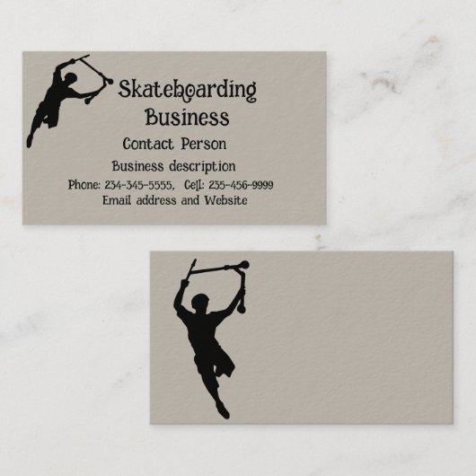 Scooter Scooting Fitness Visitekaartje (Voorkant / Achterkant)