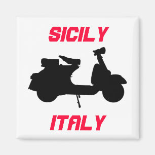Scooter, Sicilië, Italië Magneet