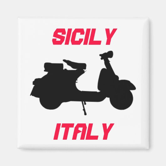 Scooter, Sicilië, Italië Magneet (Voorkant)