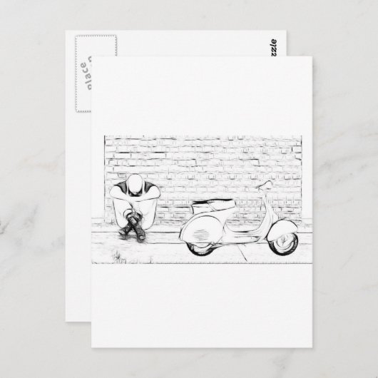 Scooter Skin Briefkaart (Voorkant / Achterkant)