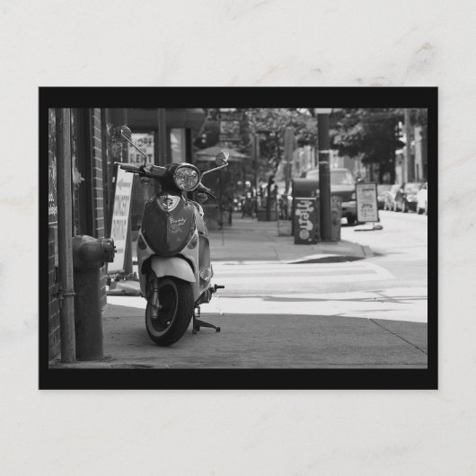 Scooter South Street BW Briefkaart (Voorkant)