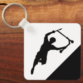 Scooter Sport Fitness Leuk Silhouet Sleutelhanger (Voorkant)