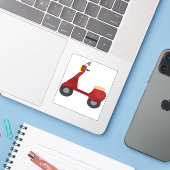 Scooter Sticker (Laptop met iPhone)