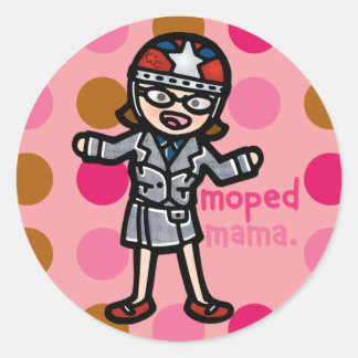 scooter sticker. ronde sticker