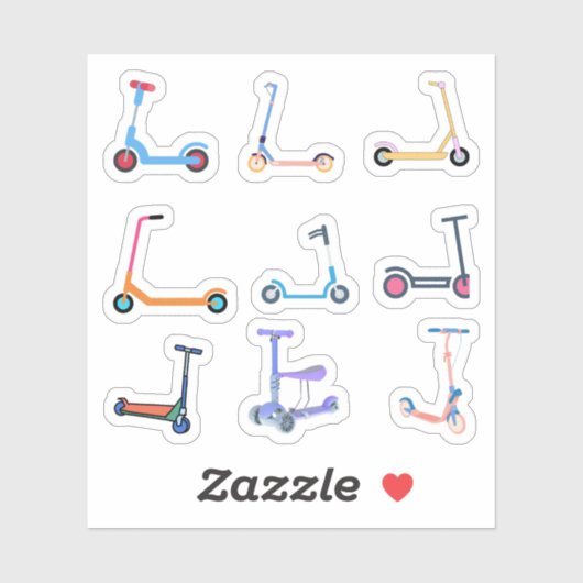 Scooter-Stickers Sticker (Vel)