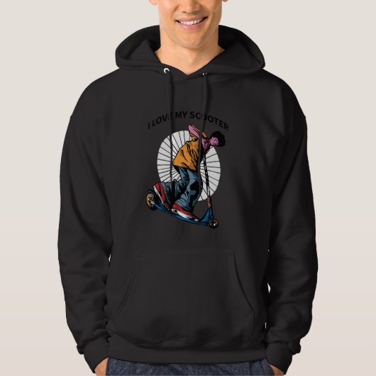 Scooter Stunt Stunts Kick Scooter Gift Hoodie (Voorkant)